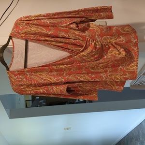 Talbot's paisley wrap top